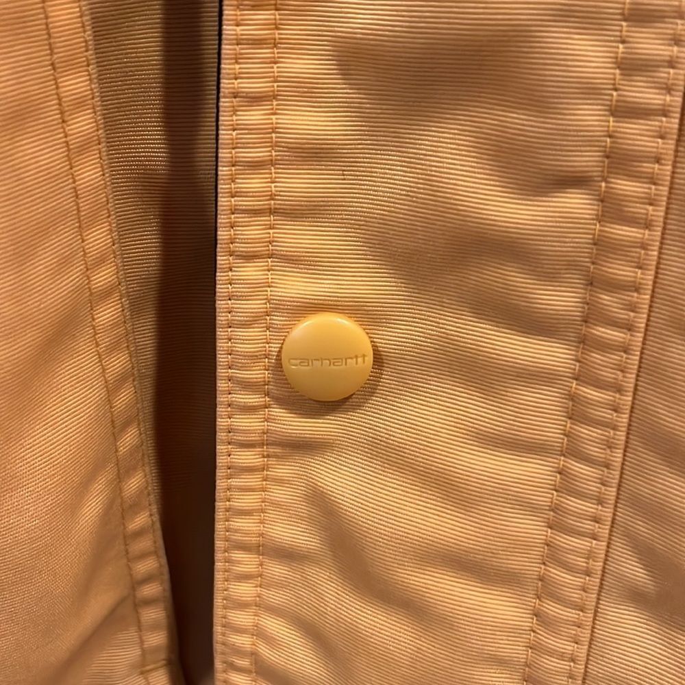 Carhartt Parka Coat Yellow and Black Heavy Cotton Mesh Lined Workwear - Picture 5 of 11